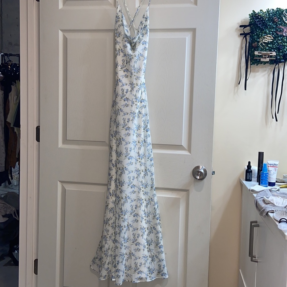 NWOT Beige botany long floral dress